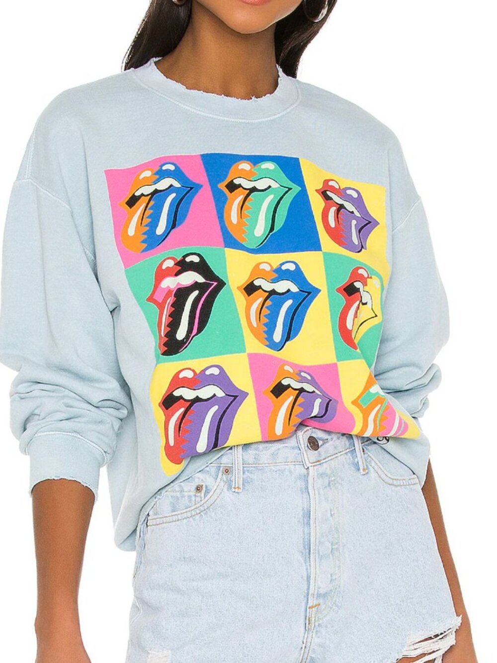 Madeworn Rolling Stones 89 Multi Tongue Sweatshirt XS